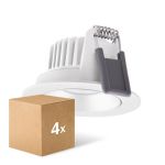 Mehrfachpackung 4x Ledvance LED-Spot Adjust Aluminium Weiß 8W 720lm 36D - 940 Kaltweiß | Ausschnitt 68mm - IP20 - Höchste Farbwiedergabe - Dimmbar
