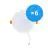 Mehrfachpackung 6x Bright Choice LED Downlight 12W 1080lm 120D - 840 Kaltweiß | Ausschnitt 115mm - Ersatz Für 1x18W